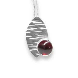 Sterling silver and Garnet Pendant